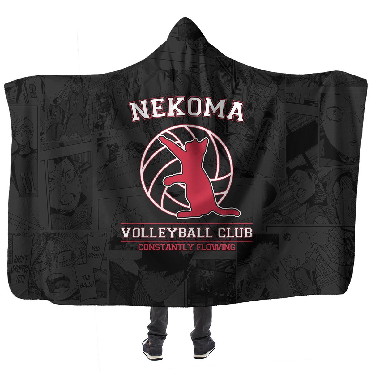 Nekoma Volleyball Club Hooded Blanket Official Merch FDM3009 Child Official Otaku Treat Merch