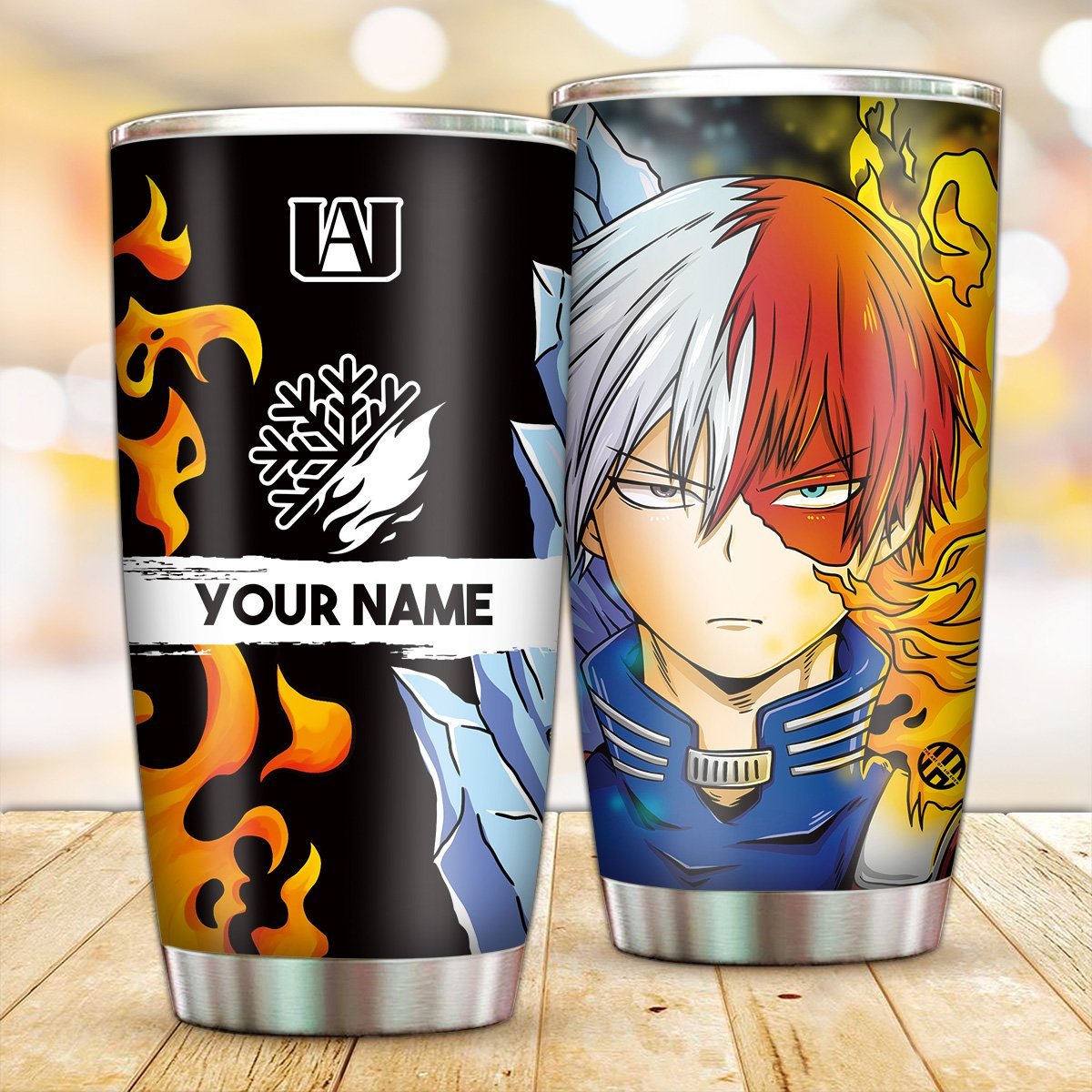Personalized Fire and Ice is my Quirk Tumbler FDM3009 Default Title Official Otaku Treat Merch