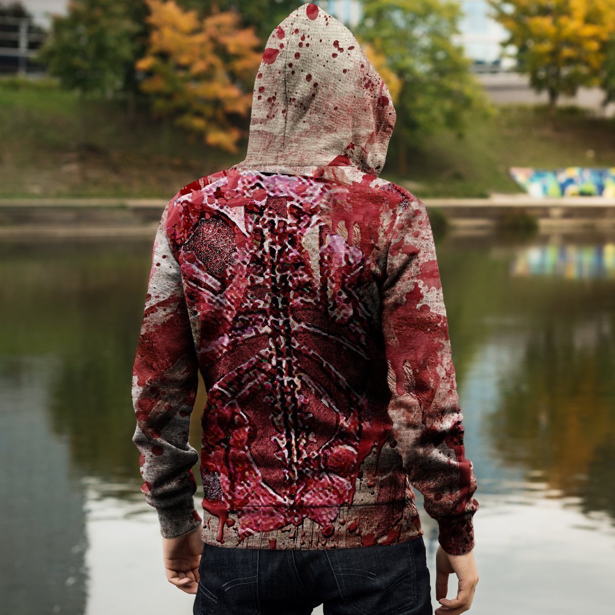 zombie unisex zipped hoodie 777197 - Otaku Treat