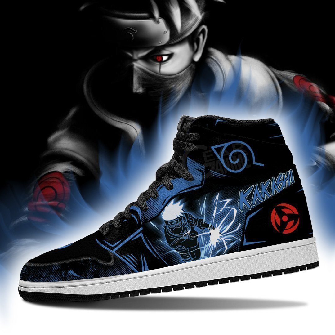 Kakashi Sneakers Boots Naruto Anime Cosplay Custom Shoes Jordan Sneakers Gifts Idea TLM2710