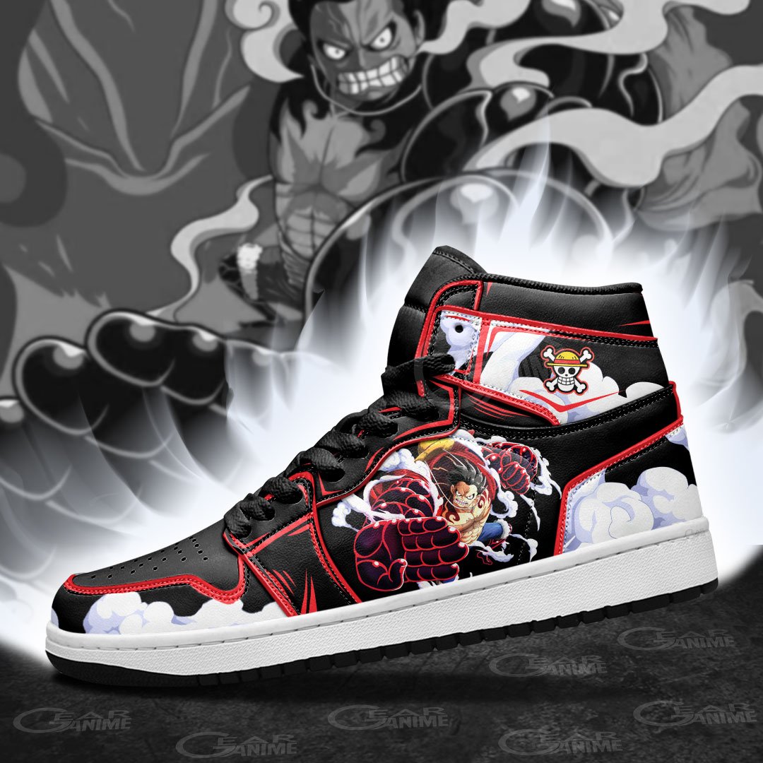 Luffy Gear 4 Sneakers Boots Cosplay Custom Snakeman One Piece Anime Shoes Jordan Sneakers Gifts Idea TLM2710
