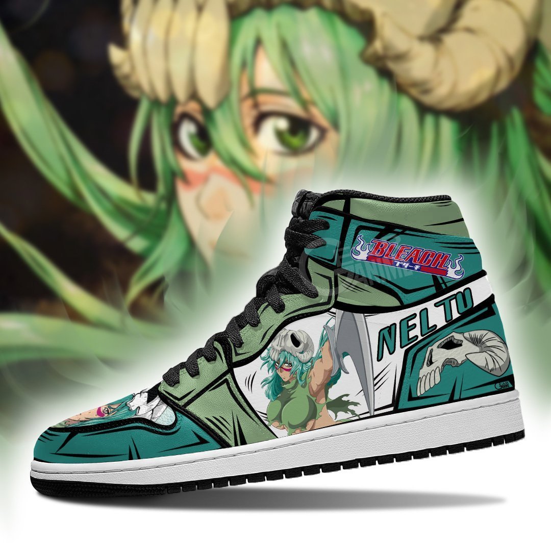 Sexy Nel Tu Sneakers Boots Bleach Anime Cosplay Custom Shoes Jordan Sneakers Fan Gift Idea TLM2710