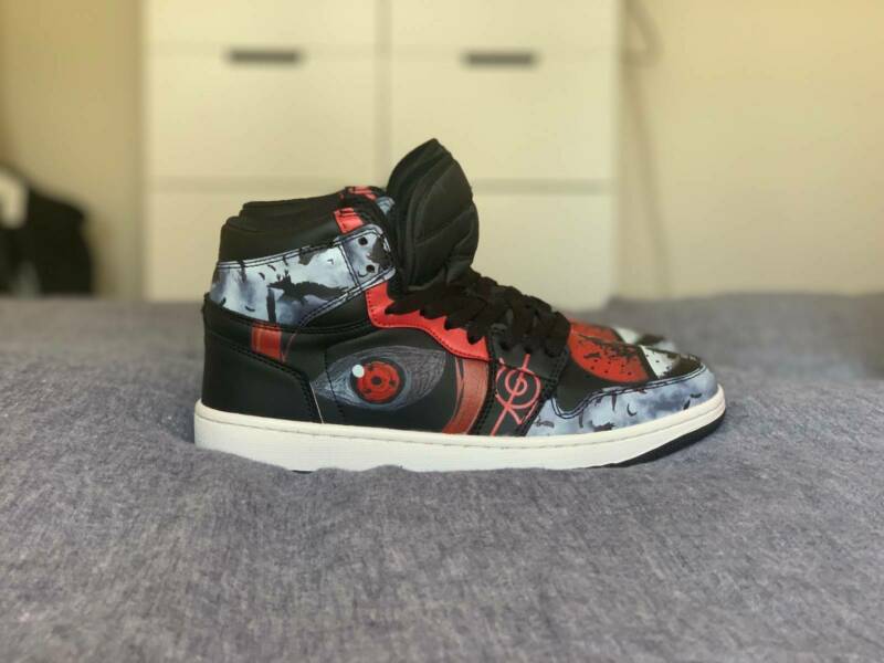 Itachi Sharingan Eyes Sneakers Boots Akatsuki Cosplay Custom Anime Shoes Fan Jordan Sneakers Gifts Idea TLM2710