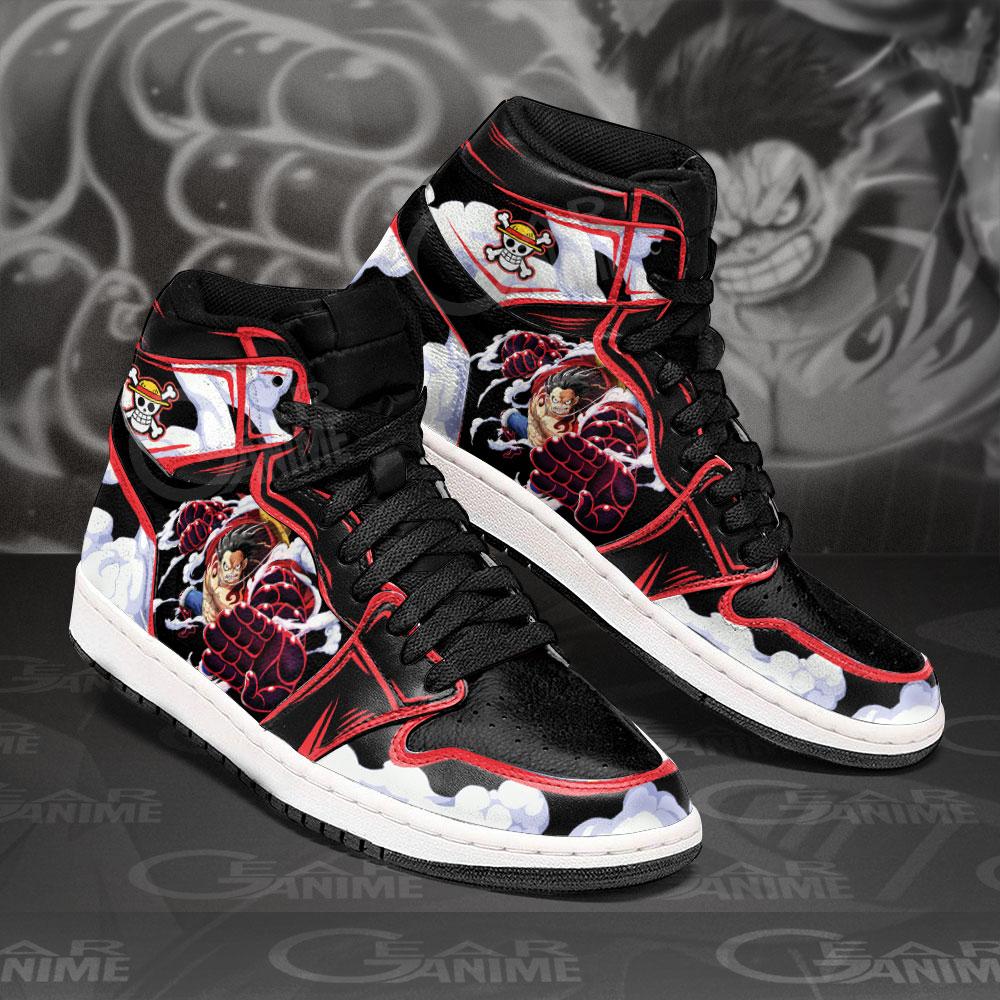 Luffy Gear 4 Sneakers Boots Cosplay Custom Snakeman One Piece Anime Shoes Jordan Sneakers Gifts Idea TLM2710