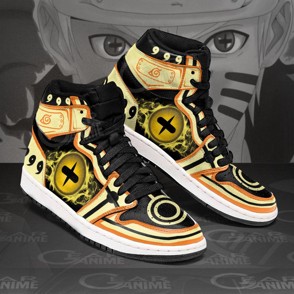 Nine Tails Sage Sneakers Boots Kurama Naruto Eyes Cosplay Custom Anime Shoes Jordan Sneakers Gifts Idea TLM2710