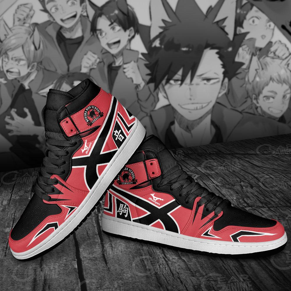 Nekoma High Sneakers Boots Haikyuu Cosplay Custom Anime Shoes Jordan Sneakers Gifts Idea TLM2710