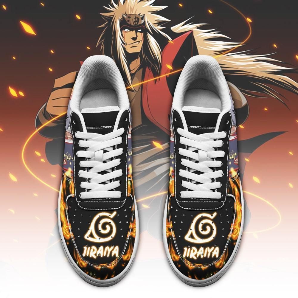 Naruto Jiraiya Air Shoes Custom Naruto Anime Shoes Leather GO1012