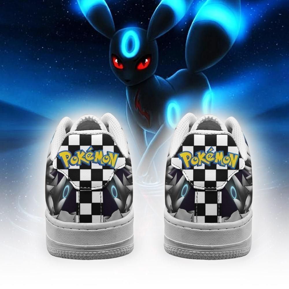 Poke Umbreon Air Shoes Checkerboard Custom Pokemon Shoes GO1012