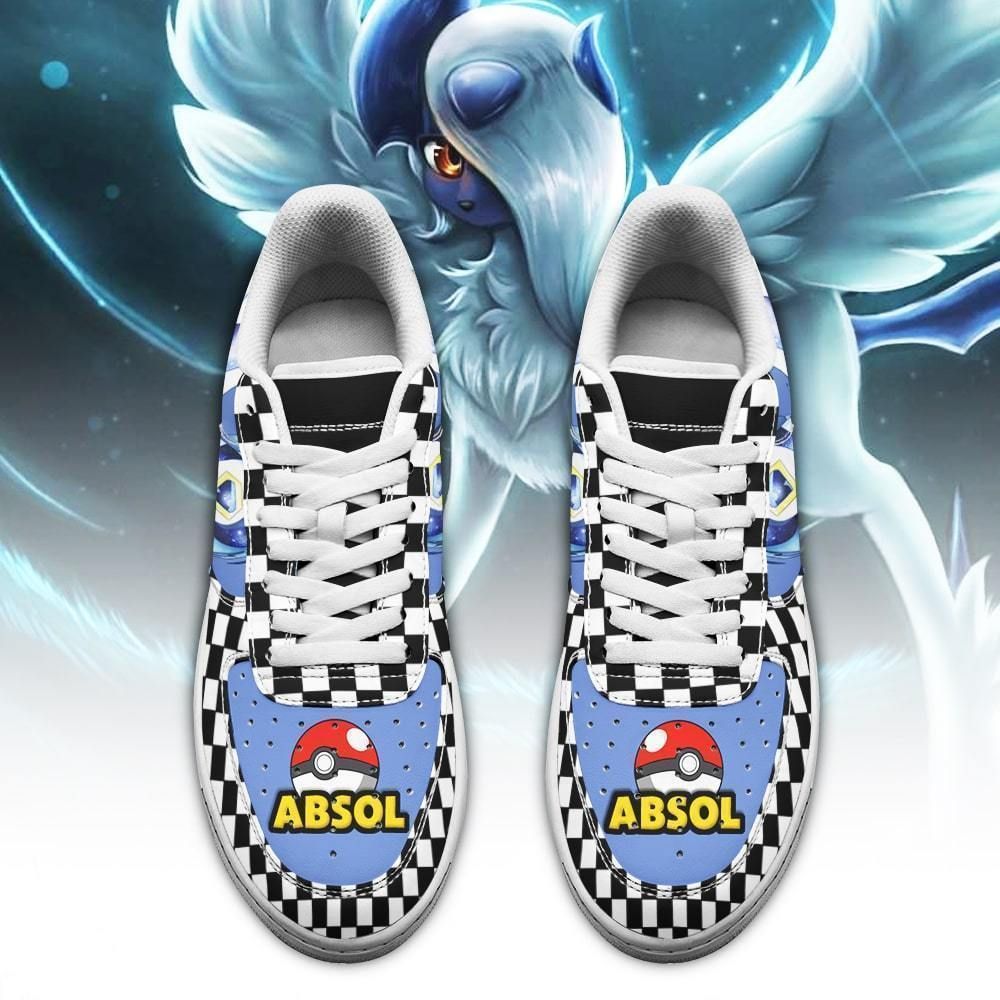 Poke Absol Air Shoes Checkerboard Custom Pokemon Shoes GO1012