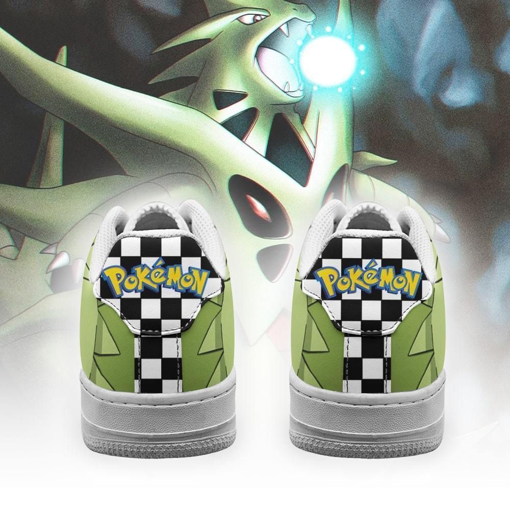 Poke Tyranitar Air Shoes Checkerboard Custom Pokemon Shoes GO1012