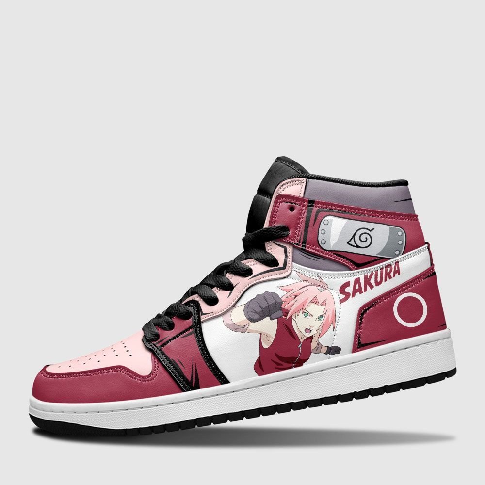 Haruno Sakura Shoes Sneakers Uniform Naruto Custom Anime Shoes GO1210