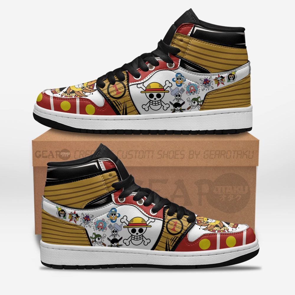 One Piece Sneakers Straw Hat Jolly Rogers Custom Anime Shoes GO1210