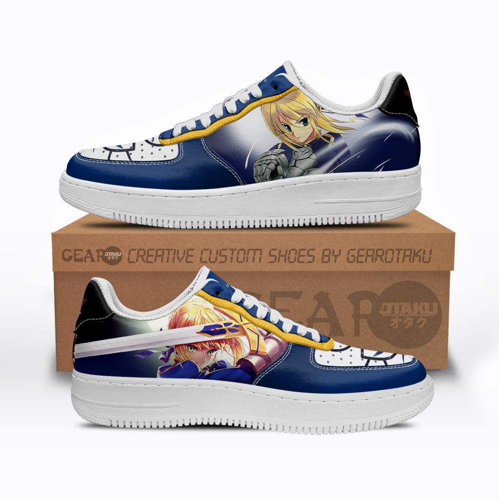 Fate Stay Night Saber Air Shoes Custom Anime Shoes GO1012