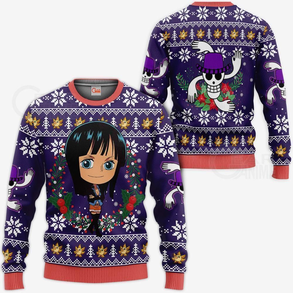 Nico Robin Ugly Christmas Sweater One Piece Anime Xmas GO0110