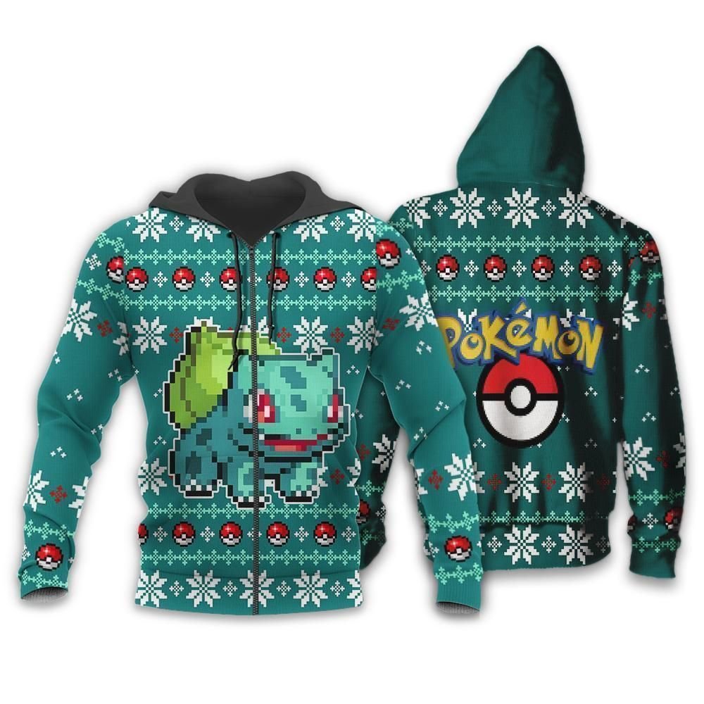 Pokemon Bulbasaur Ugly Christmas Sweater Custom Xmas Gift GO0110
