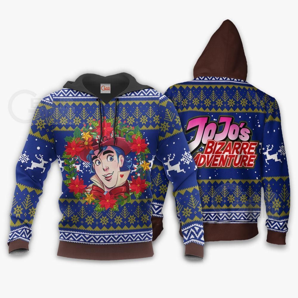 Jonathan Joestar Ugly Christmas Sweater JoJo's Anime Xmas Hoodie GO0110