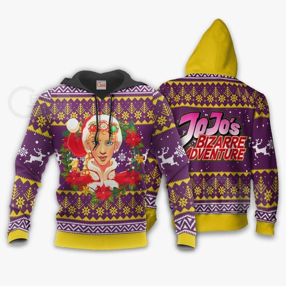 Giorno Giovanna Ugly Christmas Sweater JoJo's Anime Xmas Hoodie GO0110