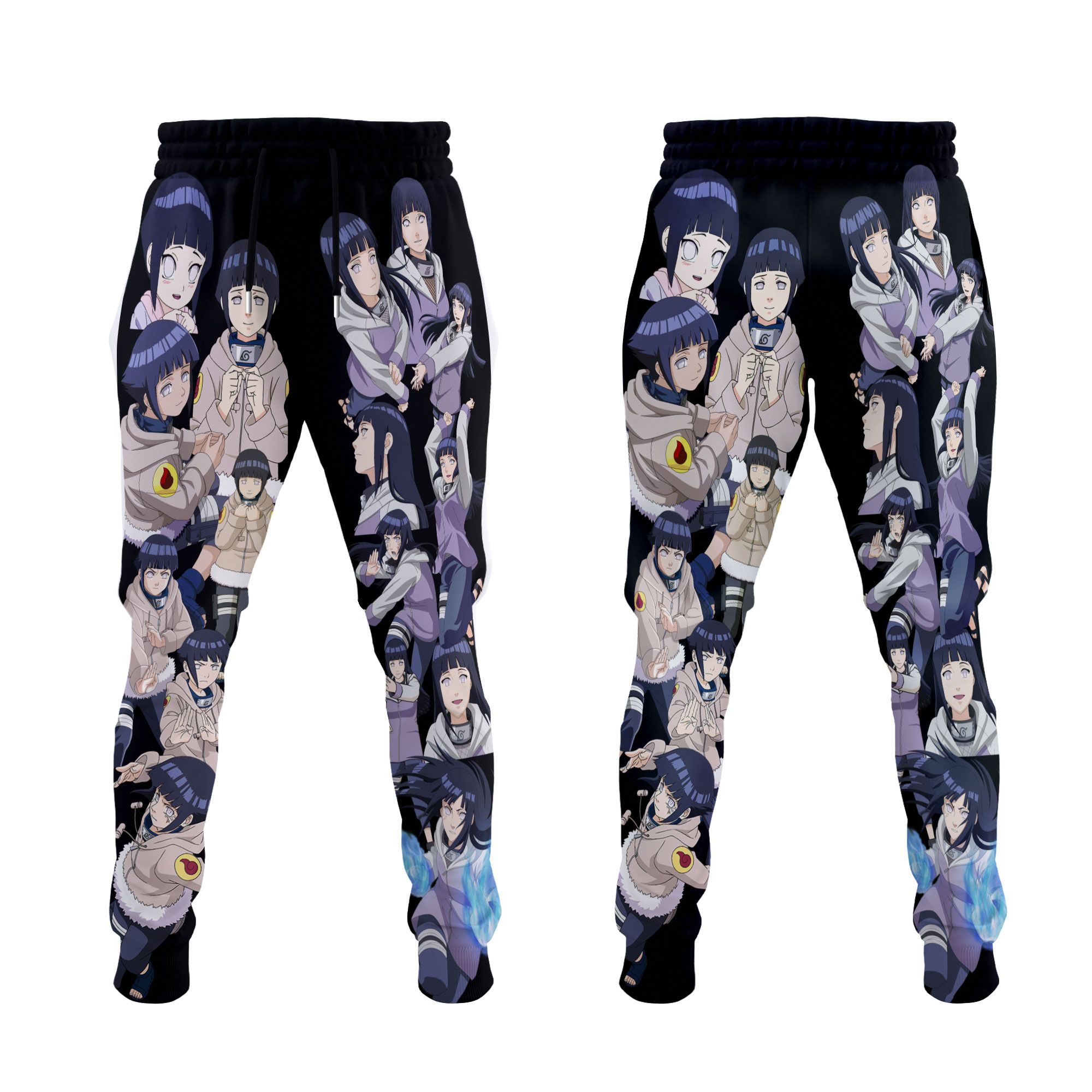 Hinata Hyuga Joggers Fleece Custom Naruto Characters Anime Sweatpant G01210