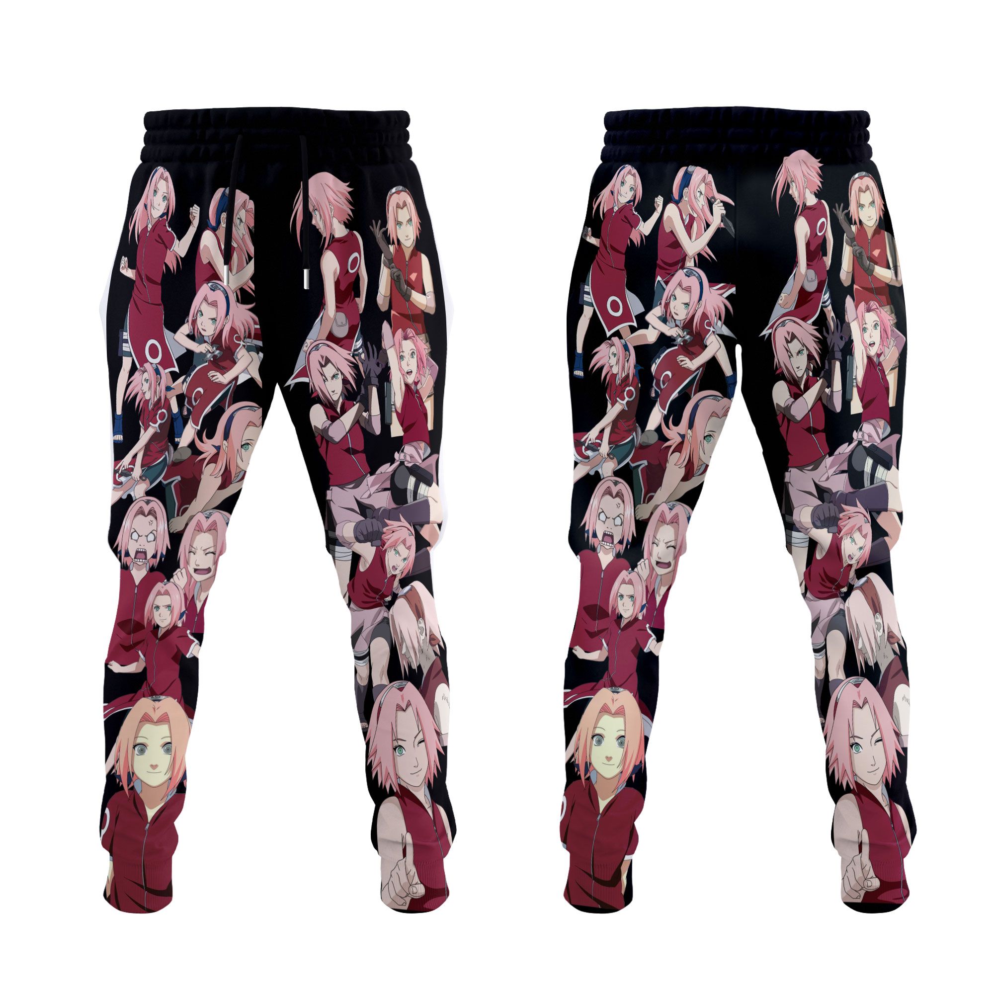 Sakura Haruno Joggers Fleece Custom Naruto Characters Anime Sweatpant G01210