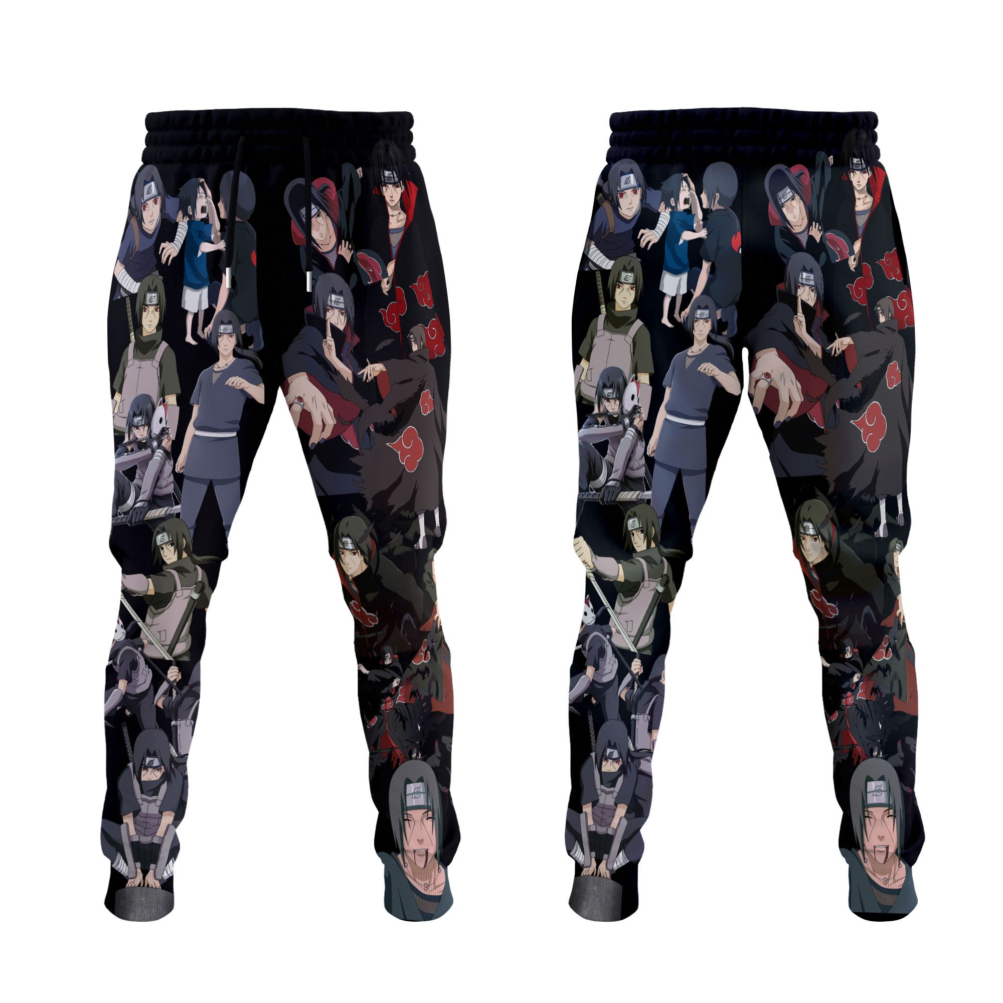 Itachi Joggers Fleece Custom Naruto Characters Anime Sweatpant G01210