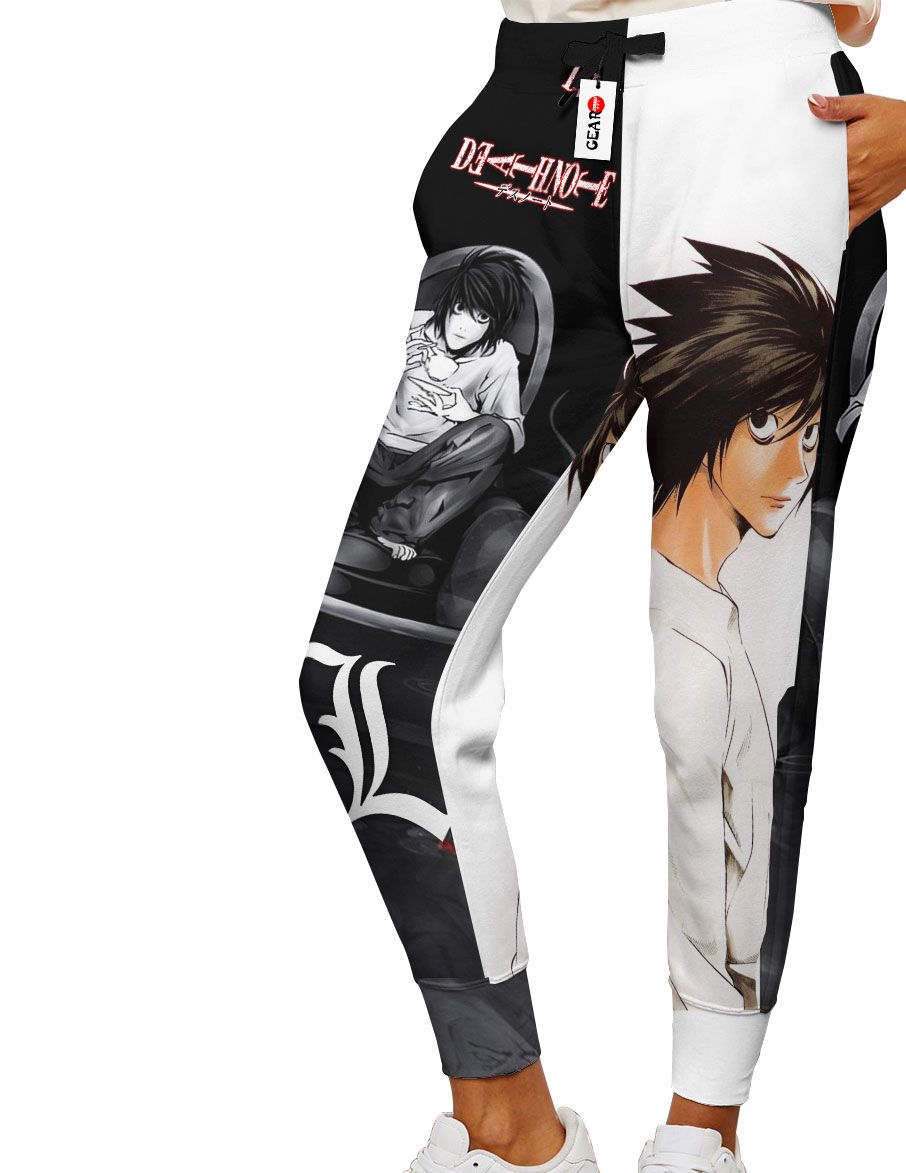 L Lawliet Joggers Custom Death Note Anime Sweatpants G01210