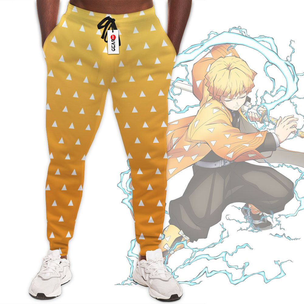 Zenitsu Joggers Custom Uniform Demon Slayer Anime Sweatpants G01210