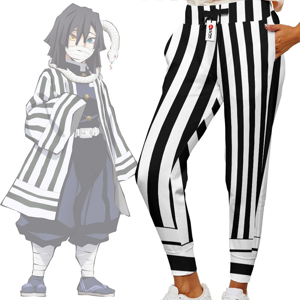 Obanai Iguro Uniform Joggers Custom Demon Slayer Anime Sweatpants G01210