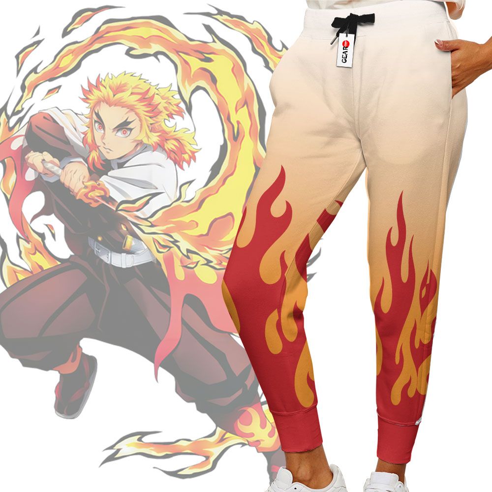 Rengoku Uniform Joggers Custom Demon Slayer Anime Sweatpants G01210