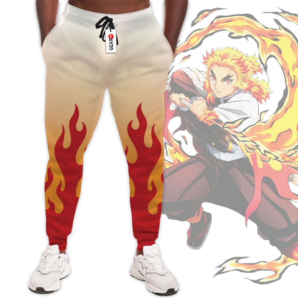 Rengoku Uniform Joggers Custom Demon Slayer Anime Sweatpants G01210