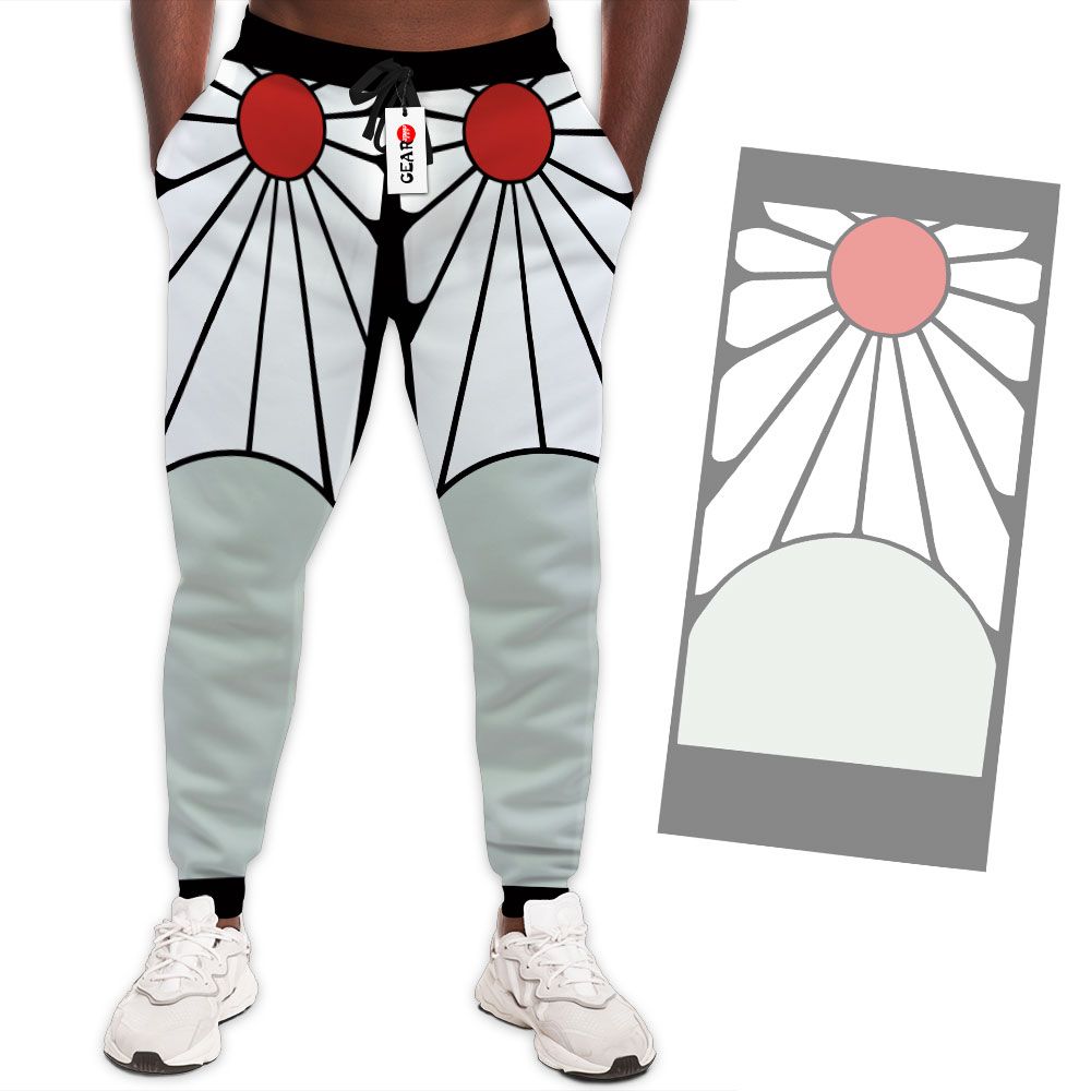 Hanafuda Rising Sun Joggers Custom Demon Slayer Anime Sweatpants G01210
