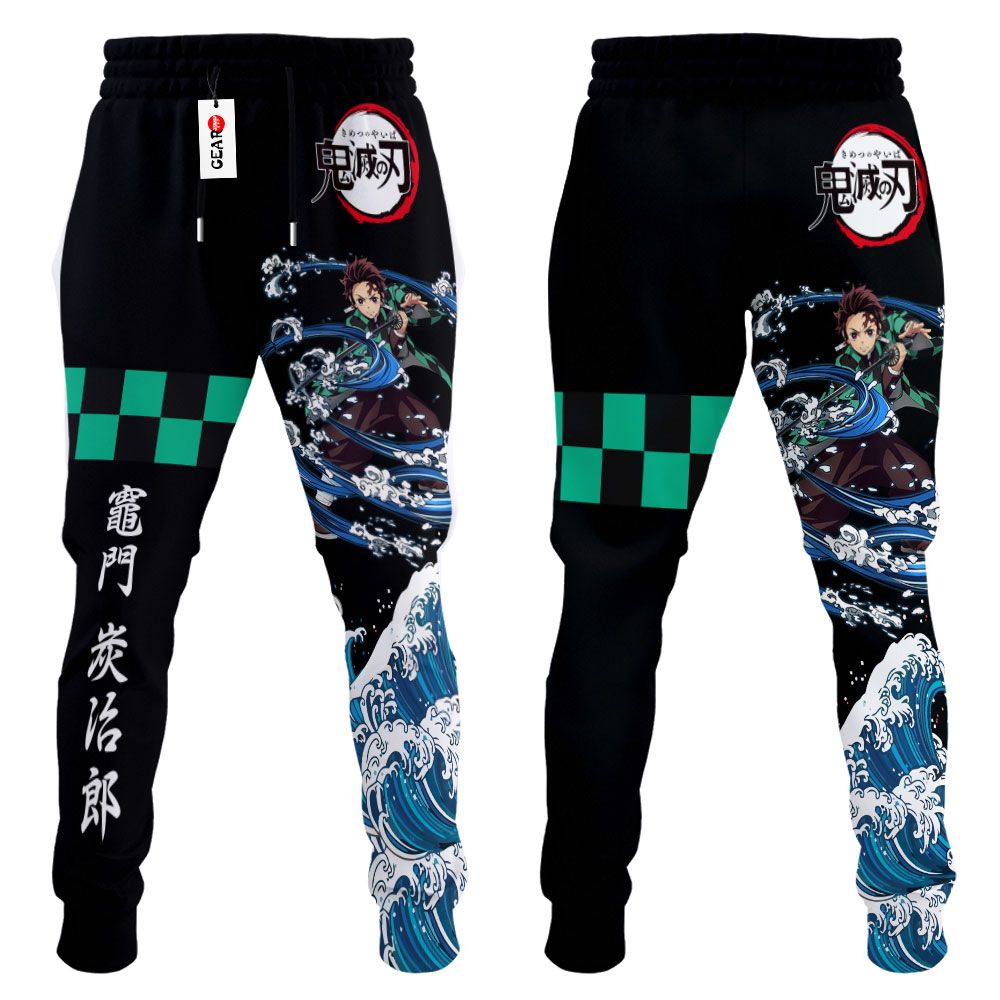 Tanjiro Water Breathing Joggers Custom Anime Demon Slayer Sweatpants G01210