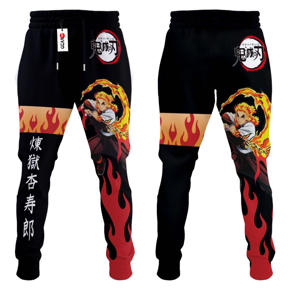Rengoku Joggers Custom Anime Demon Slayer Sweatpants G01210