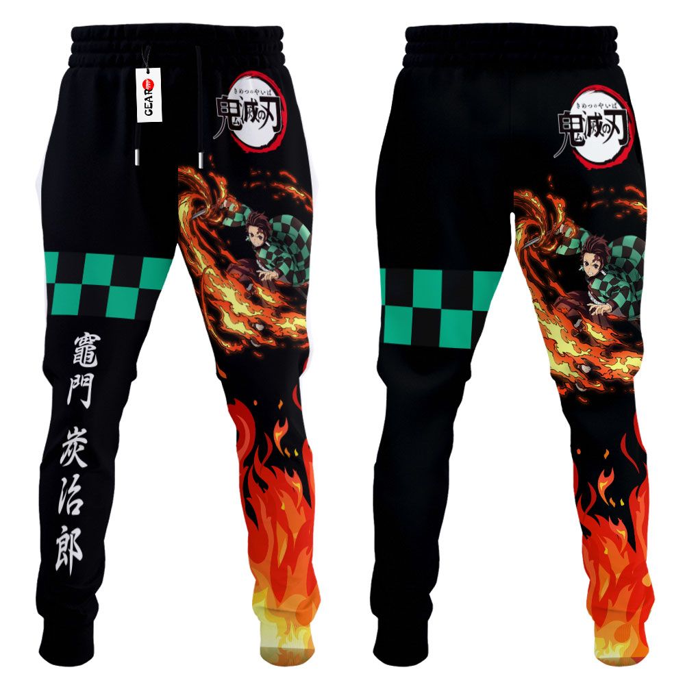 Tanjiro Sun Breathing Joggers Custom Anime Demon Slayer Sweatpants G01210