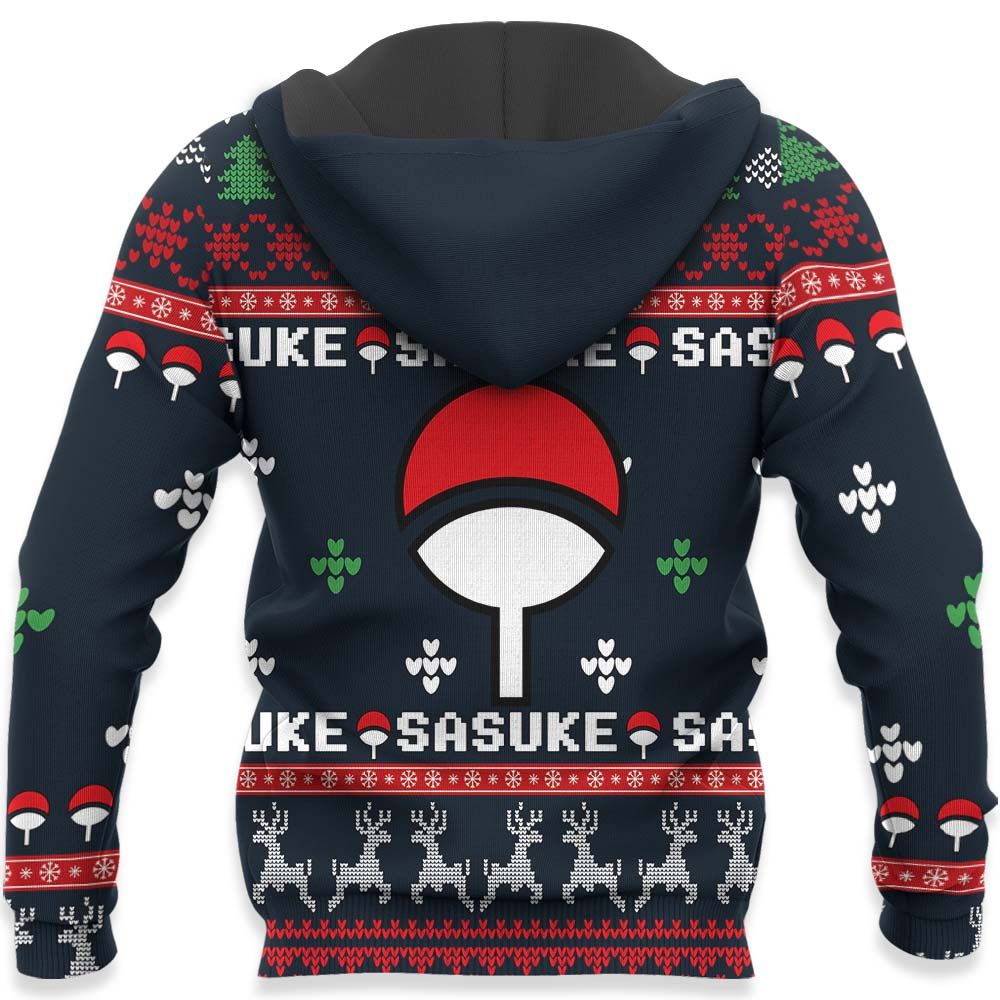 Uchiha Sasuke Ugly Christmas Sweater Custom Naruto Anime Xmas Gifts GO0110