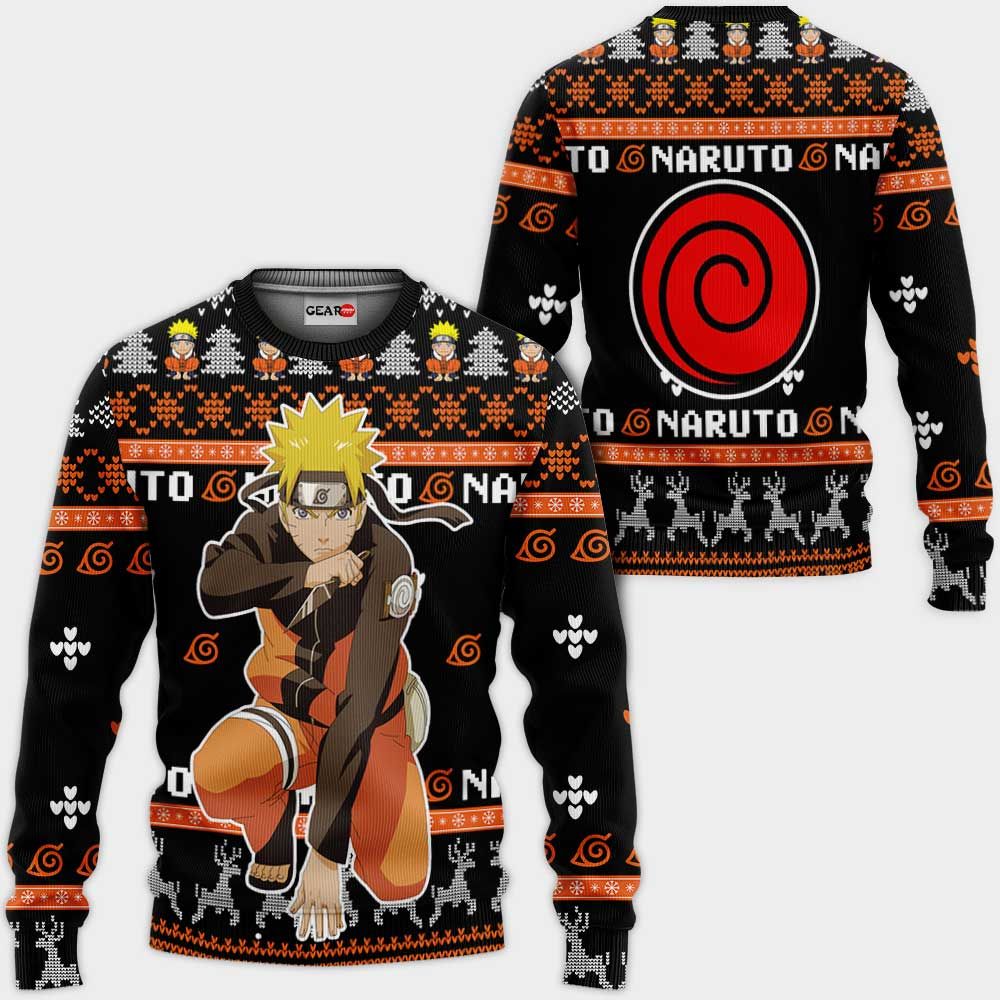 Uzumaki Naruto Ugly Christmas Sweater Custom Naruto Anime Xmas Gifts GO0110