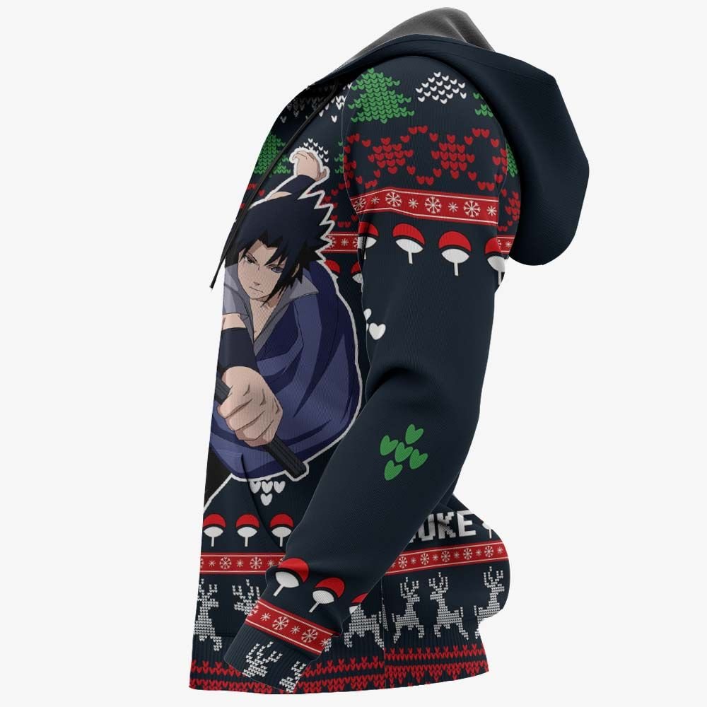 Uchiha Sasuke Ugly Christmas Sweater Custom Naruto Anime Xmas Gifts GO0110