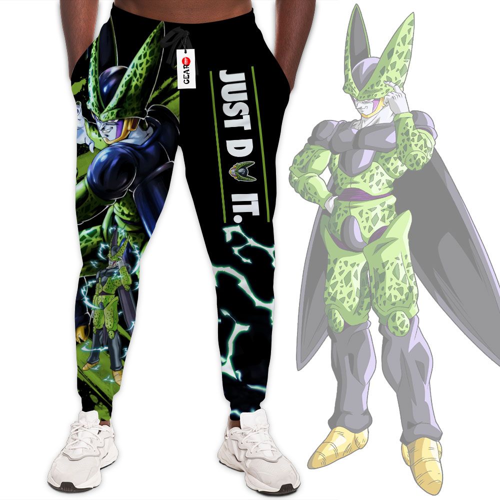 DBZ Cell Joggers Just Do It Custom Anime Dragon Ball Sweatpants G01210