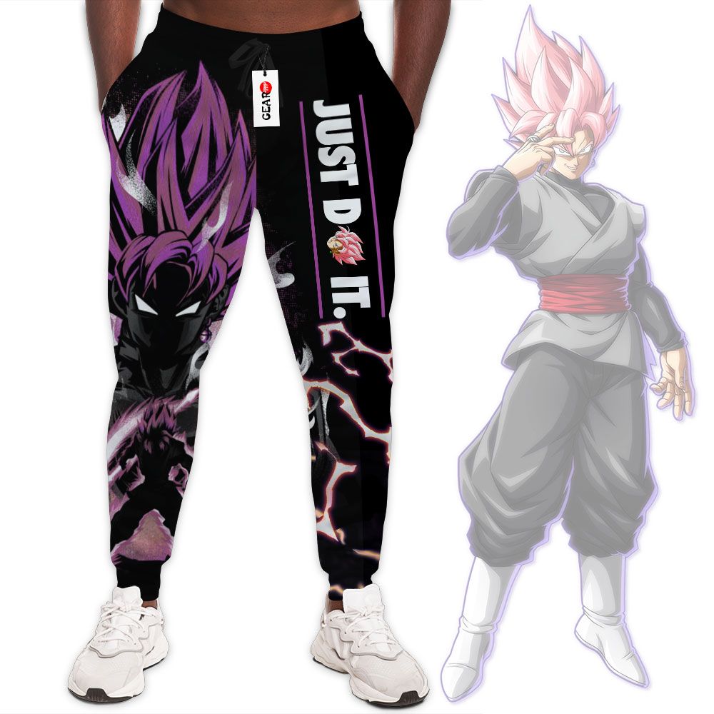 Goku Black Rose Joggers Just Do It Custom Anime Dragon Ball Sweatpants G01210