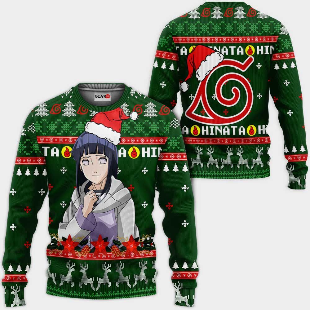 Hinata Hyuga Ugly Christmas Sweater Custom Naruto Anime Xmas Gifts GO0110
