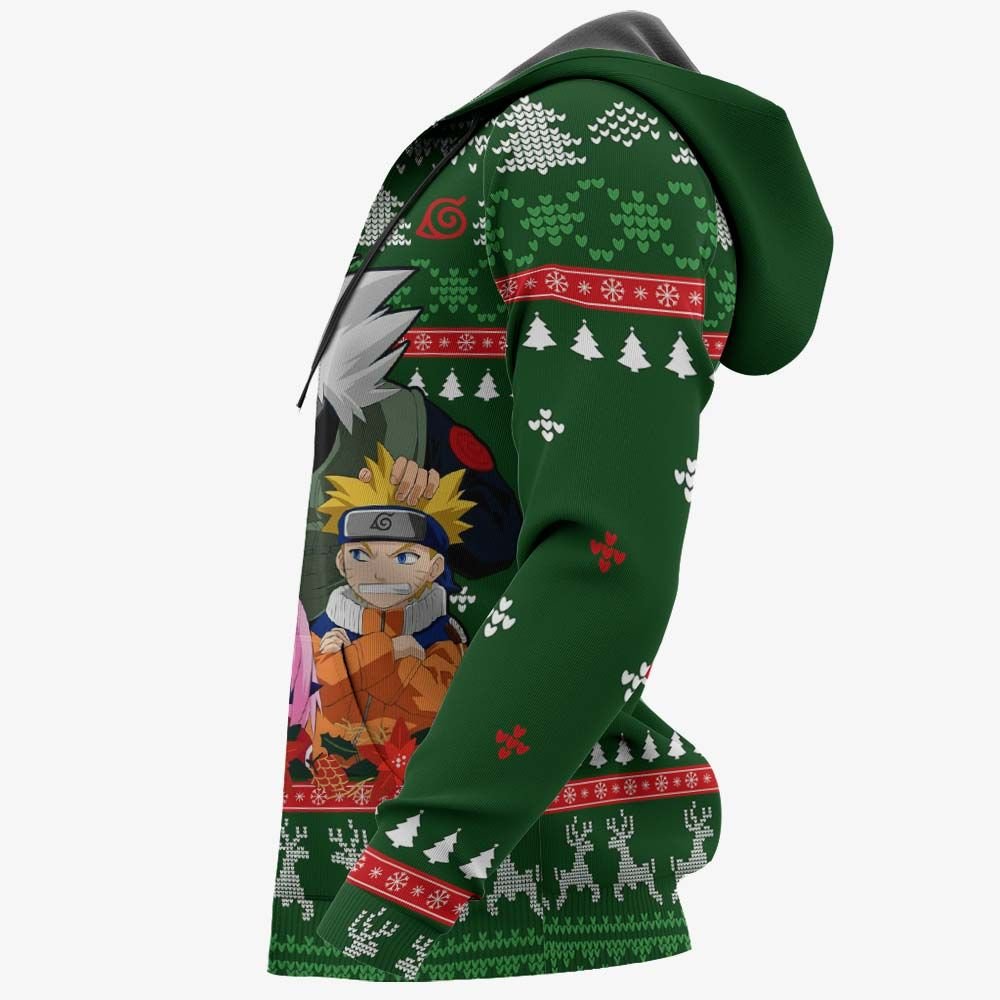Kakashi Team 7 Ugly Christmas Sweater Custom Naruto Anime Xmas Gifts GO0110