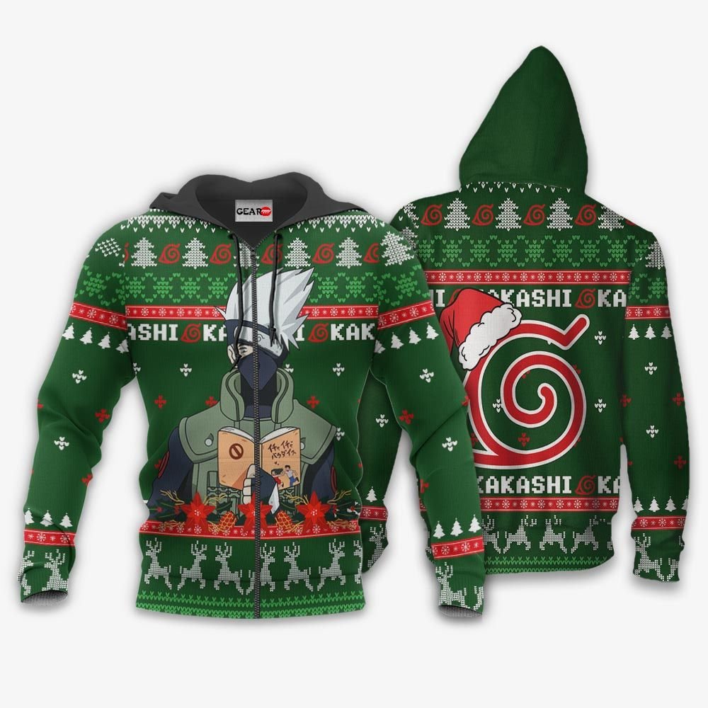 Kakashi Ugly Christmas Sweater Custom Naruto Anime Xmas Gifts GO0110