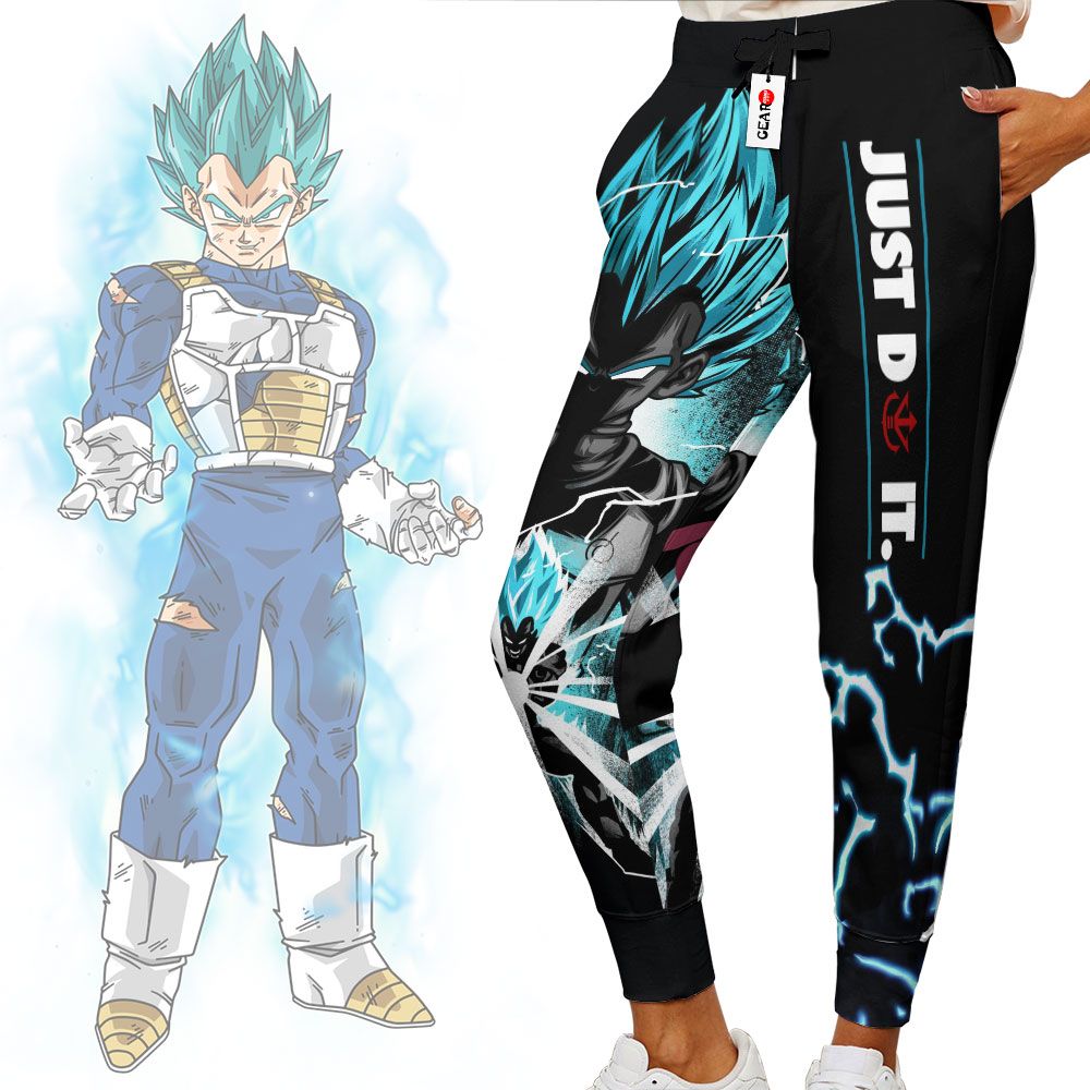 Vegeta Blue Joggers Just Do It Custom Anime Dragon Ball Sweatpants G01210