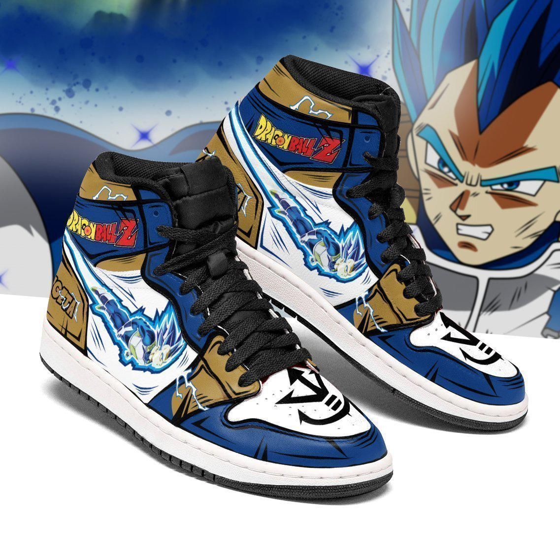 Vegeta Blue Sneakers Custom Anime Dragon Ball Z Shoes GO1210