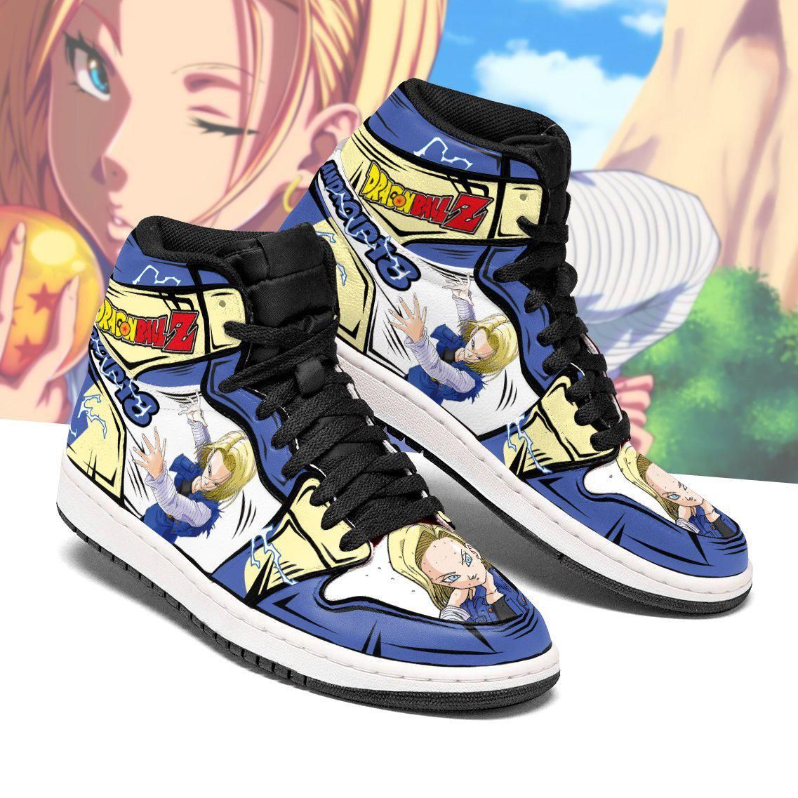 DBZ Android 18 Sneakers Custom Anime Dragon Ball Z Shoes GO1210