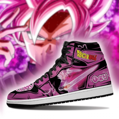 Goku Black Rose Sneakers Custom Dragon Ball Anime Shoes GO1210