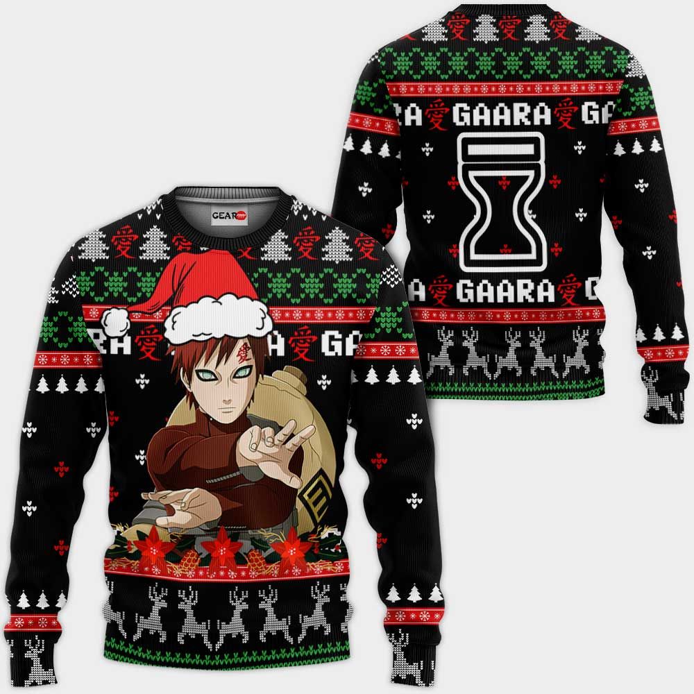 Gaara Ugly Christmas Sweater Custom Naruto Anime Xmas Gifts GO0110