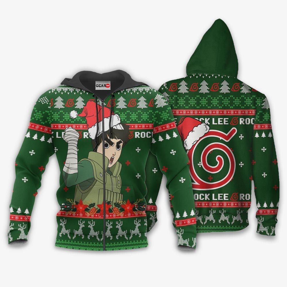 Rock Lee Ugly Christmas Sweater Custom Naruto Anime Xmas Gifts GO0110