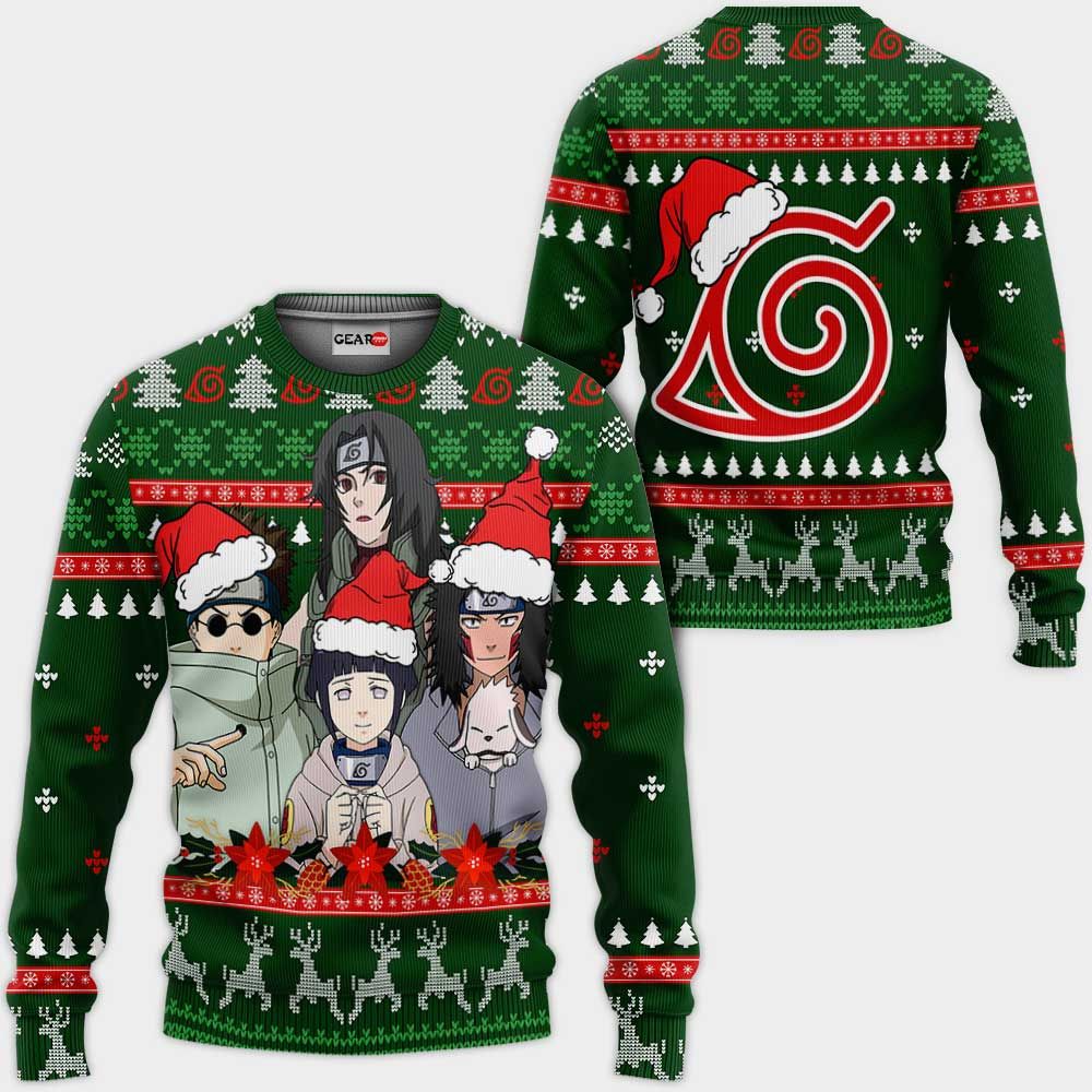 Konoha Team 8 Ugly Christmas Sweater Custom Naruto Anime Xmas Gifts GO0110