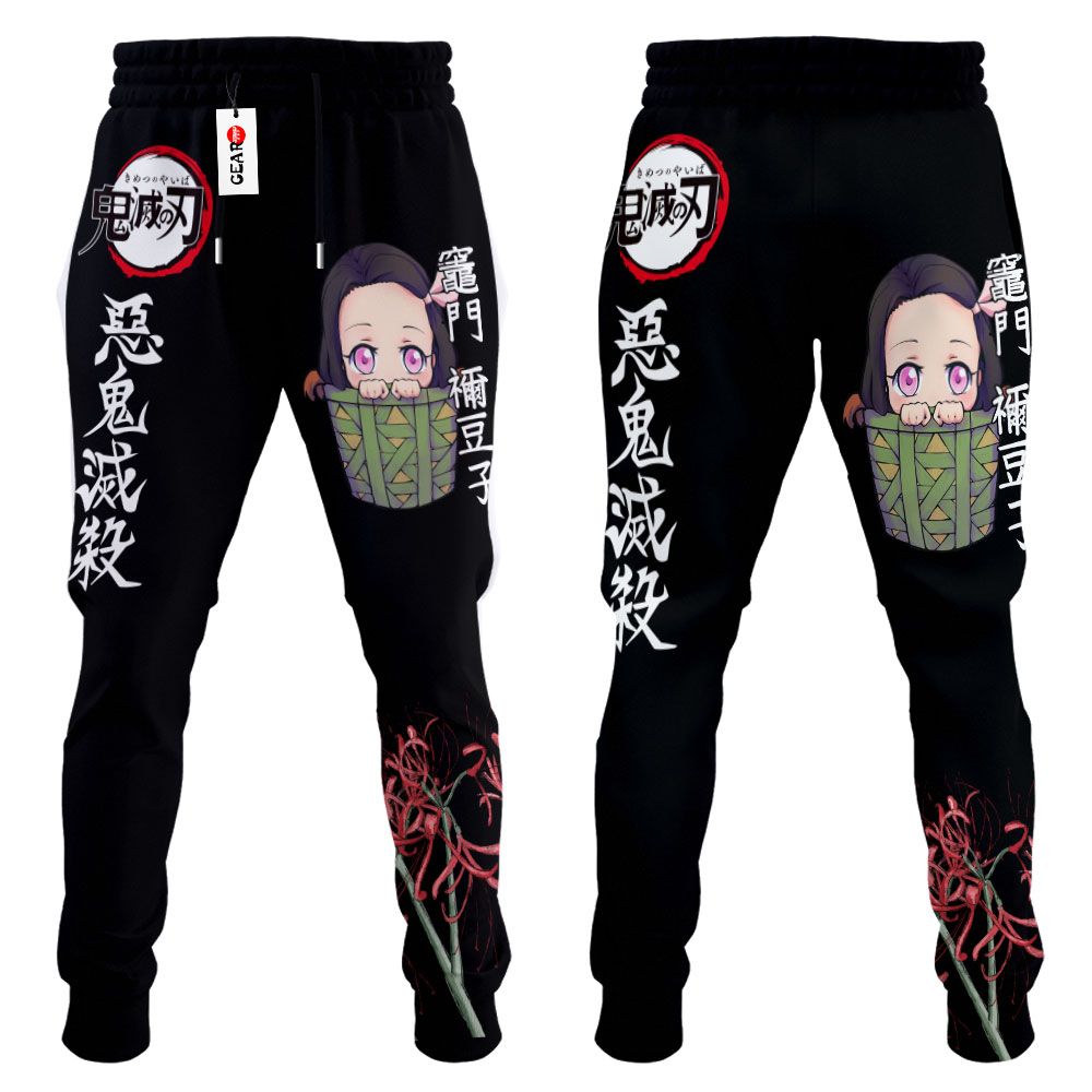 Nezuko Cute Joggers Custom Anime Demon Slayer Sweatpants G01210