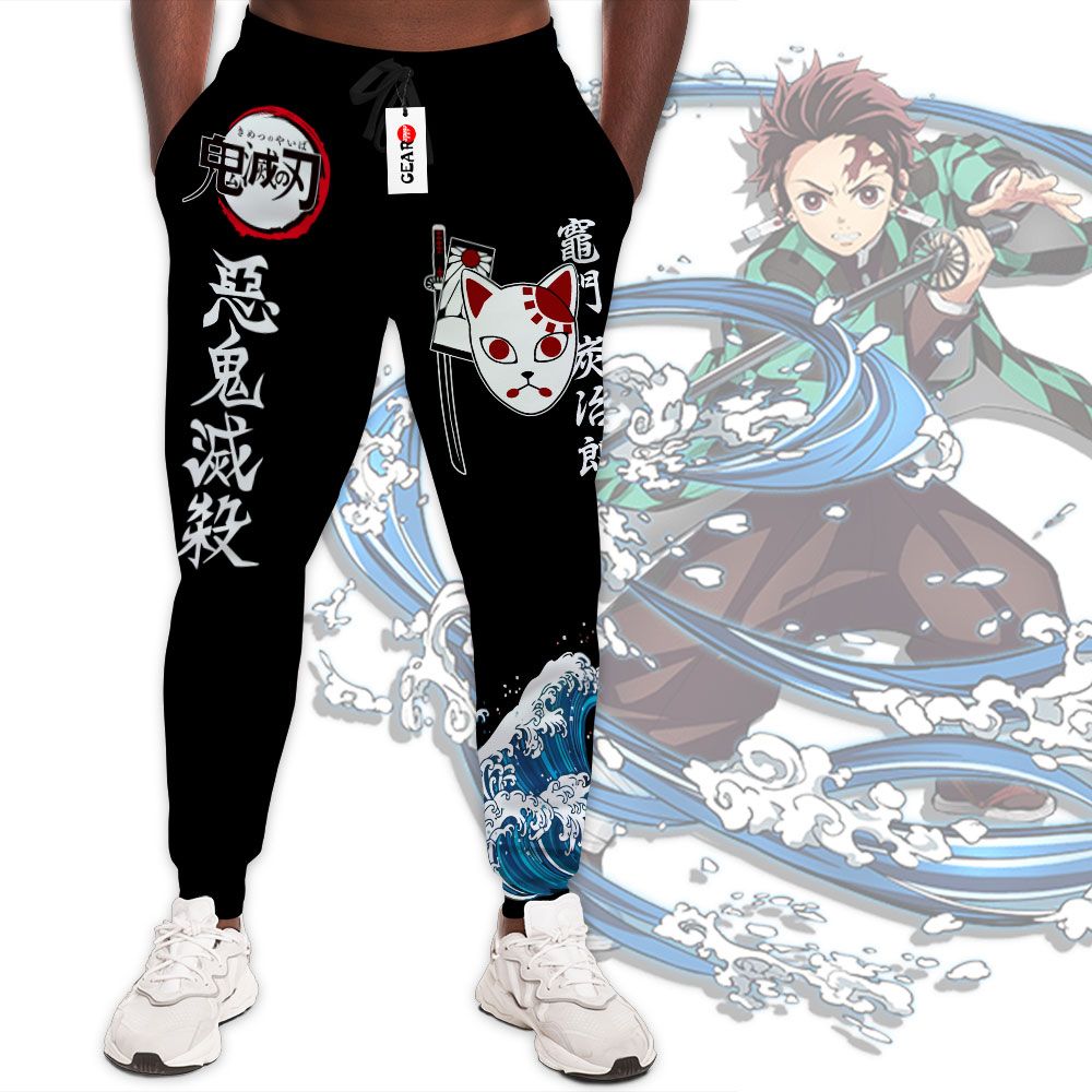 Tanjiro Water Joggers Custom Anime Demon Slayer Sweatpants G01210